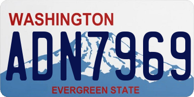 WA license plate ADN7969