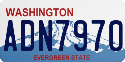 WA license plate ADN7970