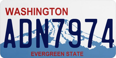 WA license plate ADN7974