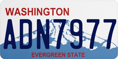 WA license plate ADN7977