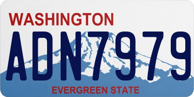 WA license plate ADN7979