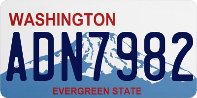 WA license plate ADN7982