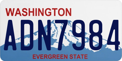 WA license plate ADN7984