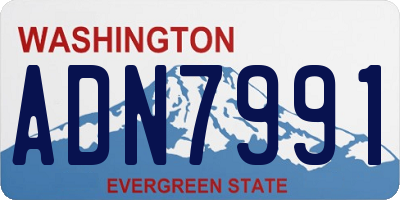 WA license plate ADN7991