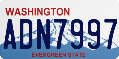 WA license plate ADN7997