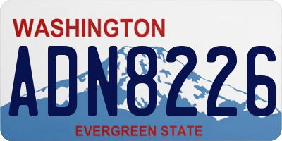 WA license plate ADN8226