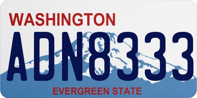 WA license plate ADN8333