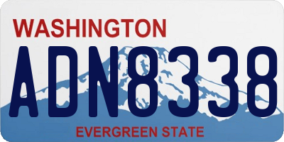 WA license plate ADN8338
