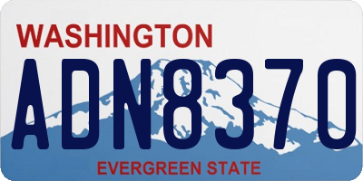 WA license plate ADN8370