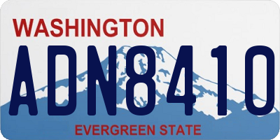 WA license plate ADN8410