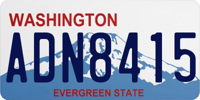 WA license plate ADN8415