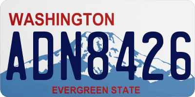 WA license plate ADN8426