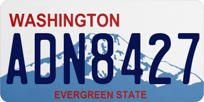 WA license plate ADN8427