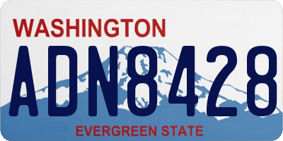 WA license plate ADN8428