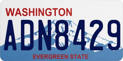 WA license plate ADN8429