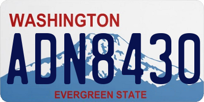 WA license plate ADN8430