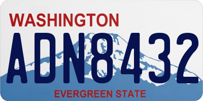 WA license plate ADN8432