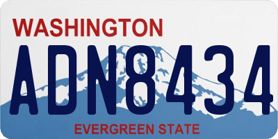 WA license plate ADN8434