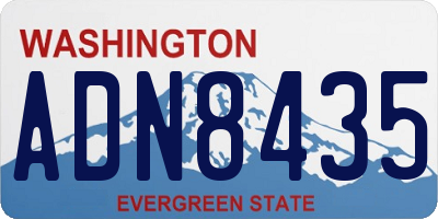 WA license plate ADN8435