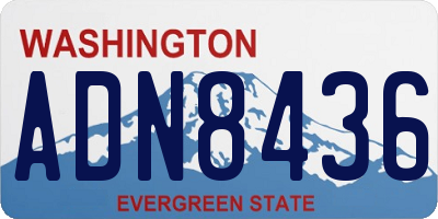WA license plate ADN8436
