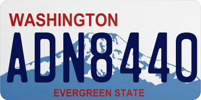WA license plate ADN8440