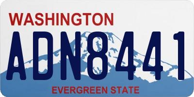 WA license plate ADN8441