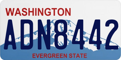 WA license plate ADN8442