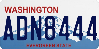 WA license plate ADN8444