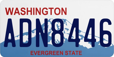 WA license plate ADN8446