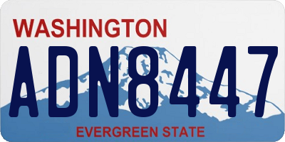 WA license plate ADN8447