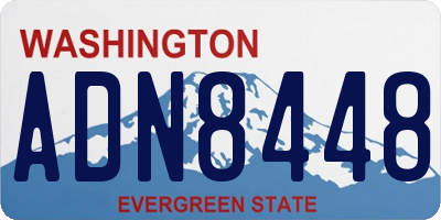 WA license plate ADN8448