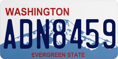 WA license plate ADN8459