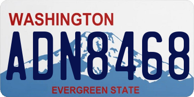 WA license plate ADN8468