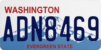 WA license plate ADN8469