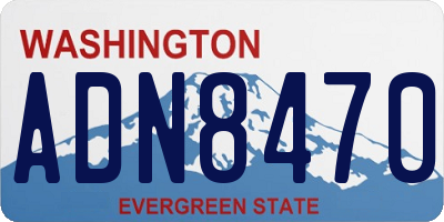 WA license plate ADN8470