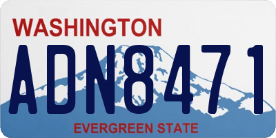 WA license plate ADN8471