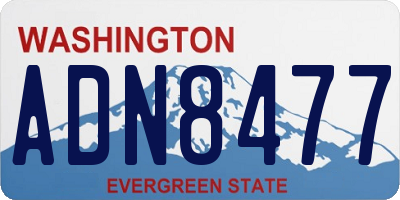 WA license plate ADN8477