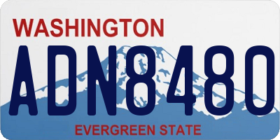 WA license plate ADN8480