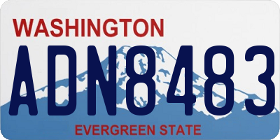 WA license plate ADN8483