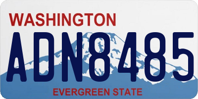WA license plate ADN8485