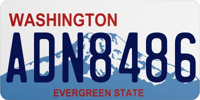 WA license plate ADN8486