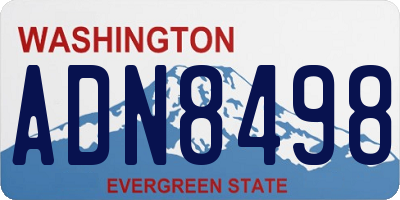 WA license plate ADN8498