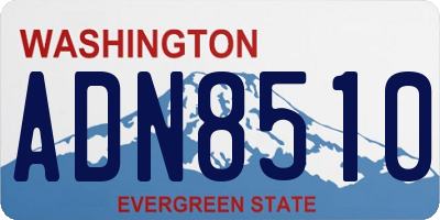 WA license plate ADN8510