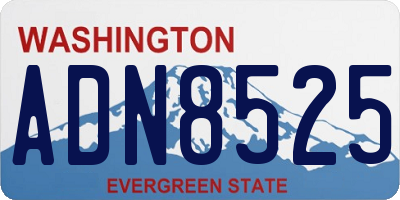 WA license plate ADN8525