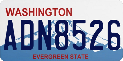WA license plate ADN8526