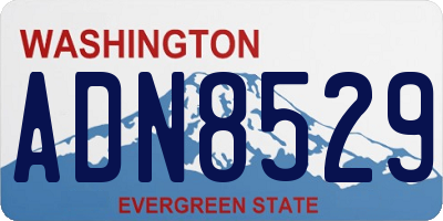 WA license plate ADN8529