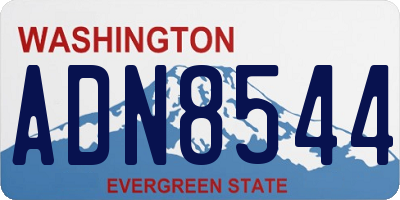 WA license plate ADN8544