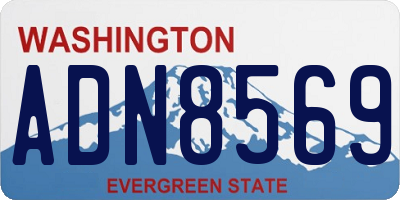 WA license plate ADN8569