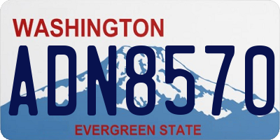 WA license plate ADN8570