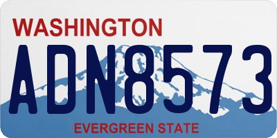 WA license plate ADN8573